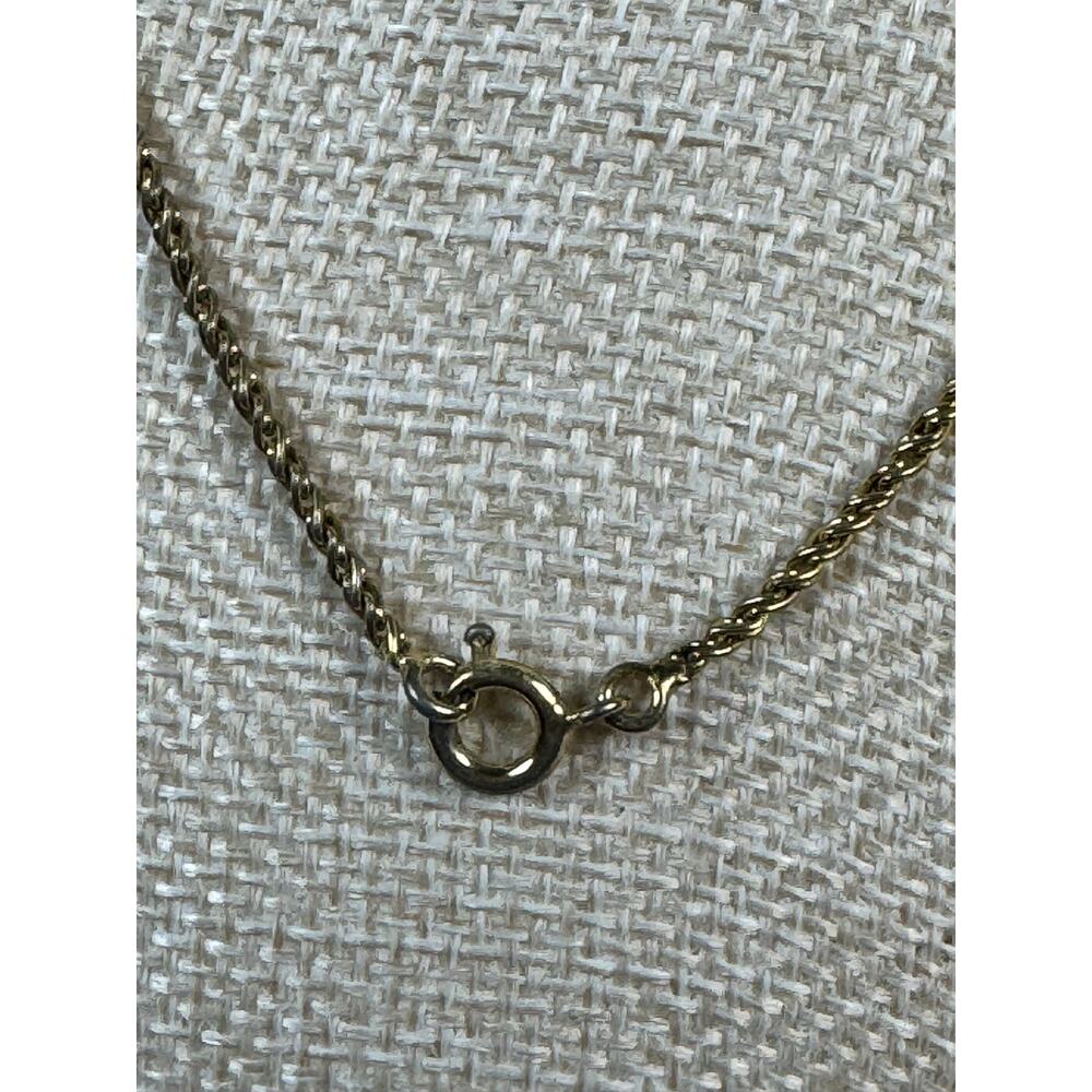 Celine Vintage Gold Tone Medallion Pendant Necklace Rope Chain - Picture 4 of 5